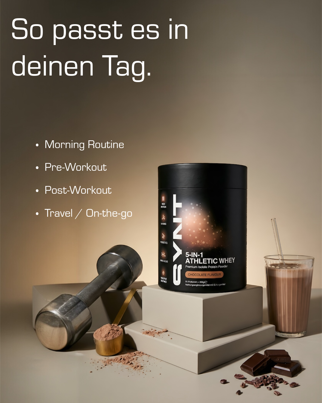 SYNT 5-in-1 Athletic Whey Schokolade